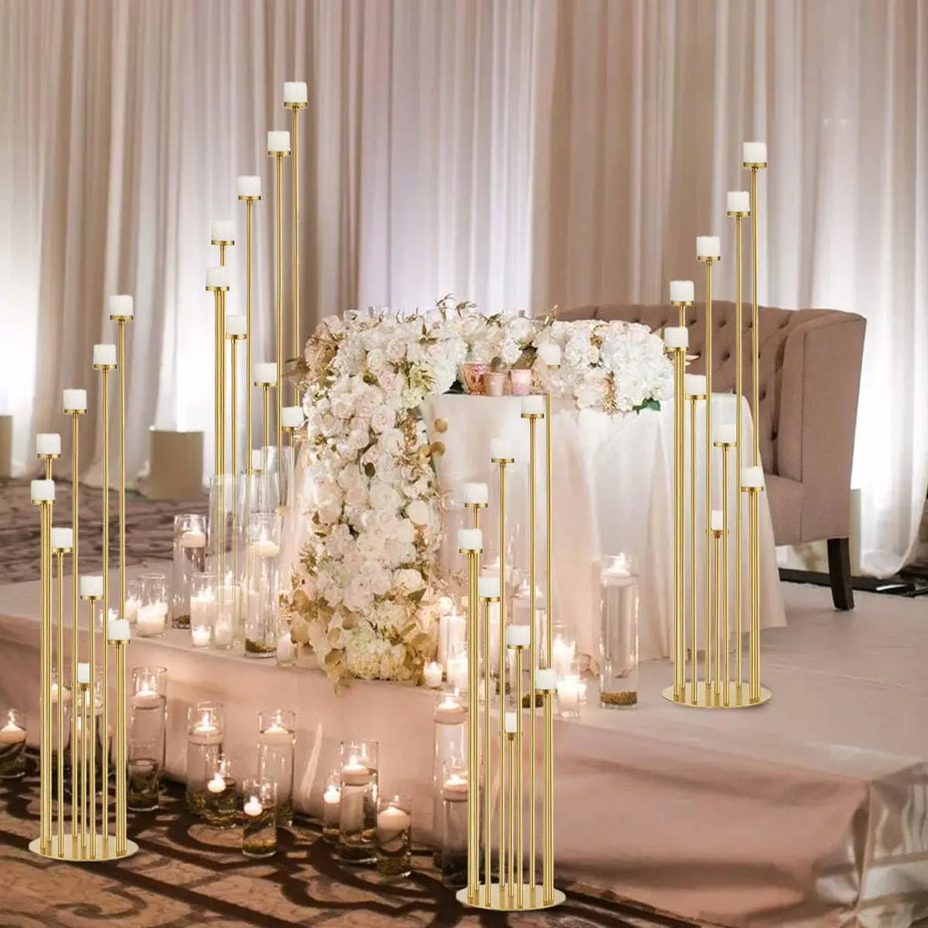 Regal Gold Floor Candelabra Set