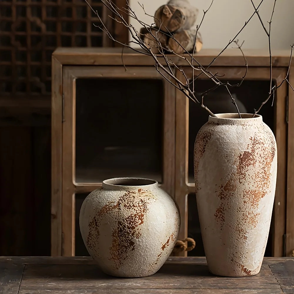 Retro Spotted Ceramic Vessel