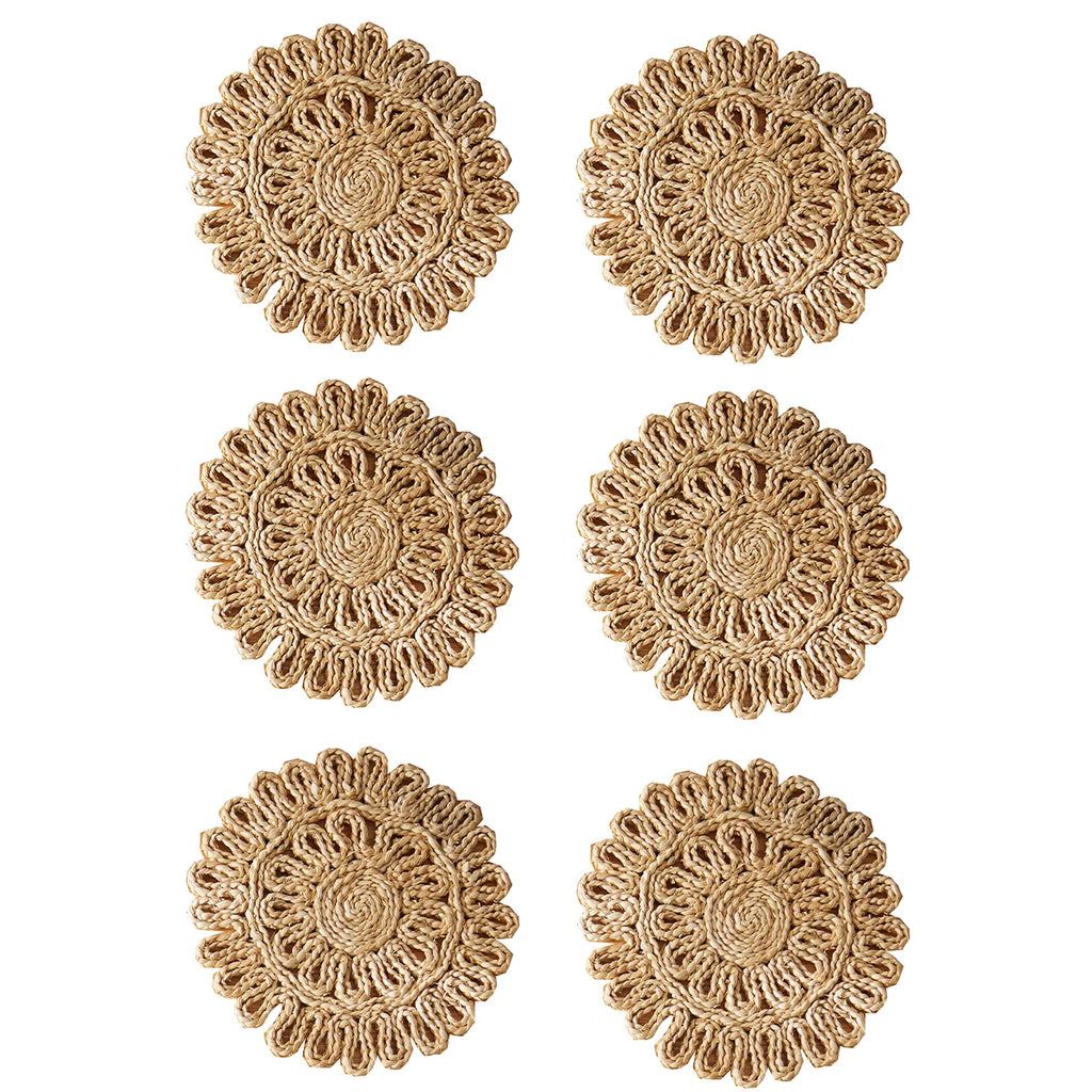 Boho Macrame Natural Table Placemats Set