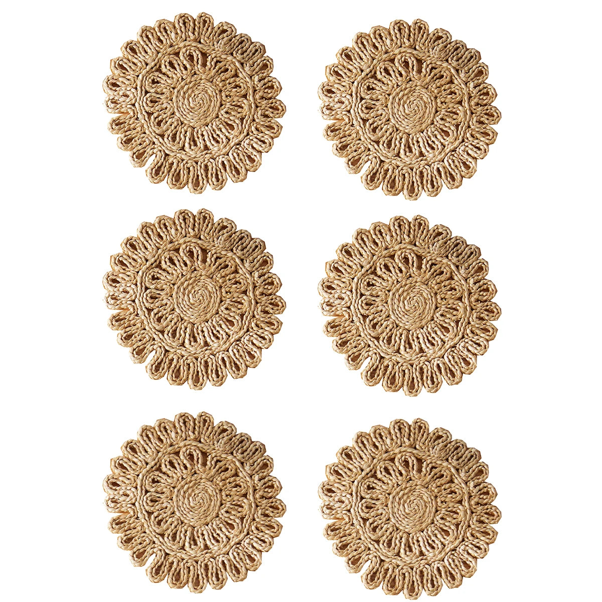 Boho Macrame Natural Table Placemats Set