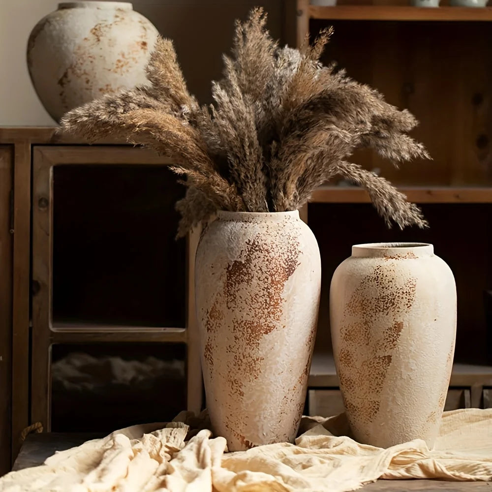 Retro Spotted Ceramic Vessel