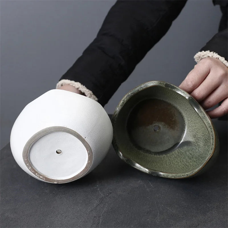 Rhino Horn Ceramic Desk Planter