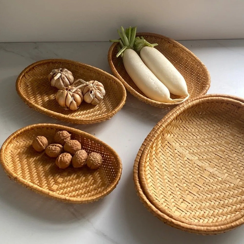 Oval Rattan Display Basket