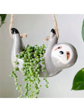 Hanging Sloth Ceramic Plant Pot
