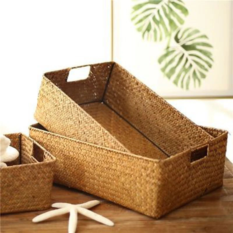 Rustic Seagrass Storage Basket