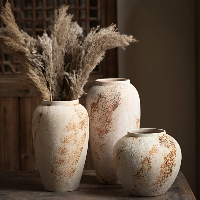 Retro Spotted Ceramic Vessel