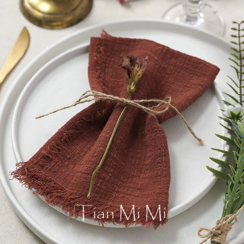 Rustic Cotton Napkin Set of 10