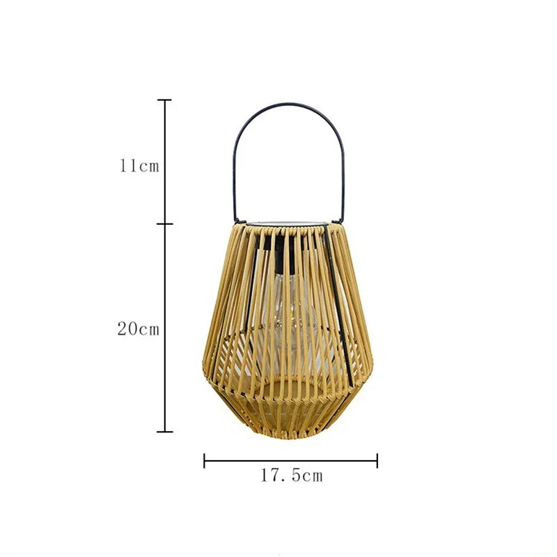 Solar Rattan Hanging Lantern