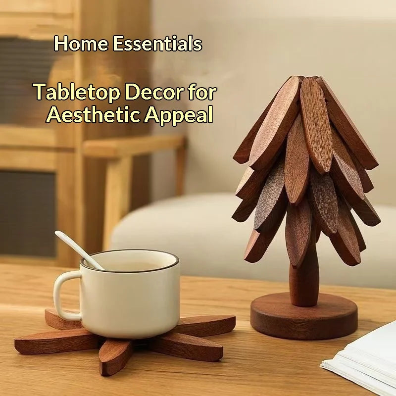 Solid Wood Heatproof Table Pad Trivet