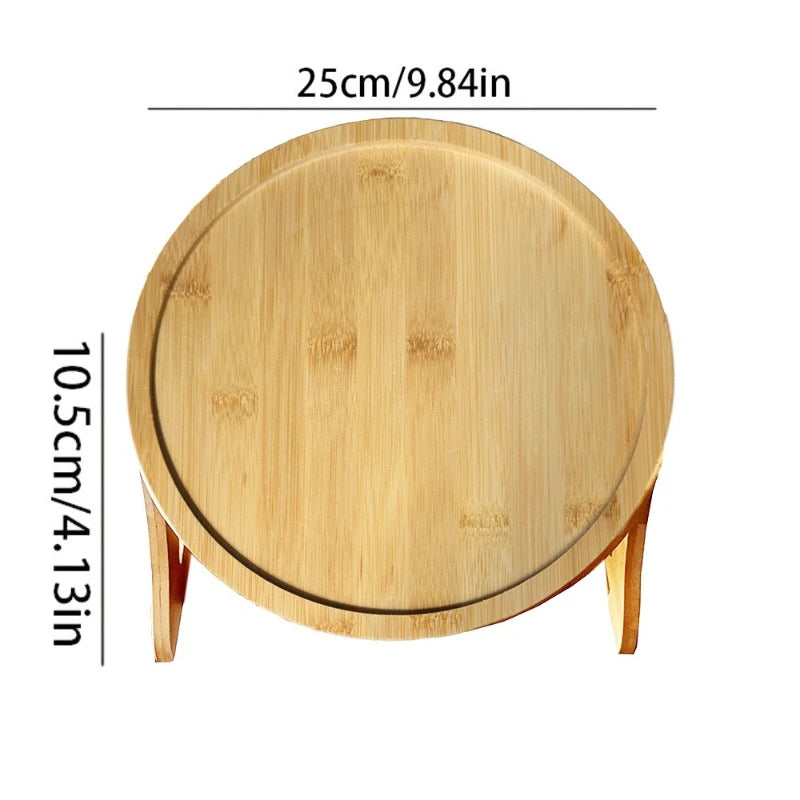 Clip-On Wood Sofa Tray