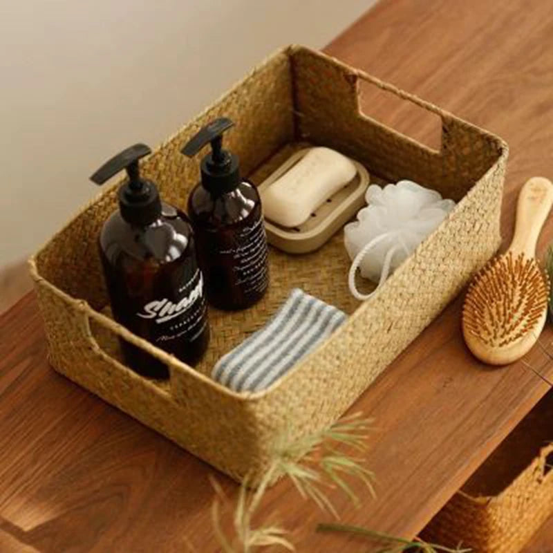Rustic Seagrass Storage Basket