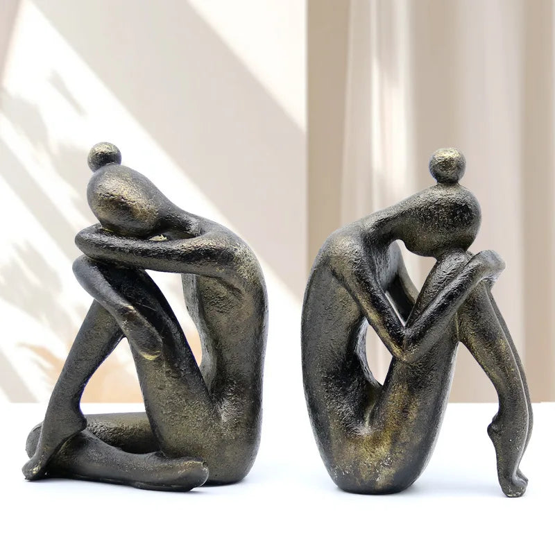 Thinking Statue Bookend