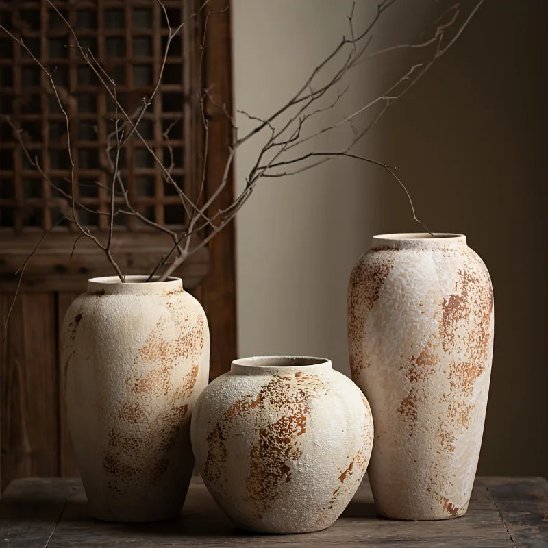 Retro Spotted Ceramic Vessel