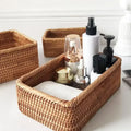 Handwoven Rattan Storage Basket Box