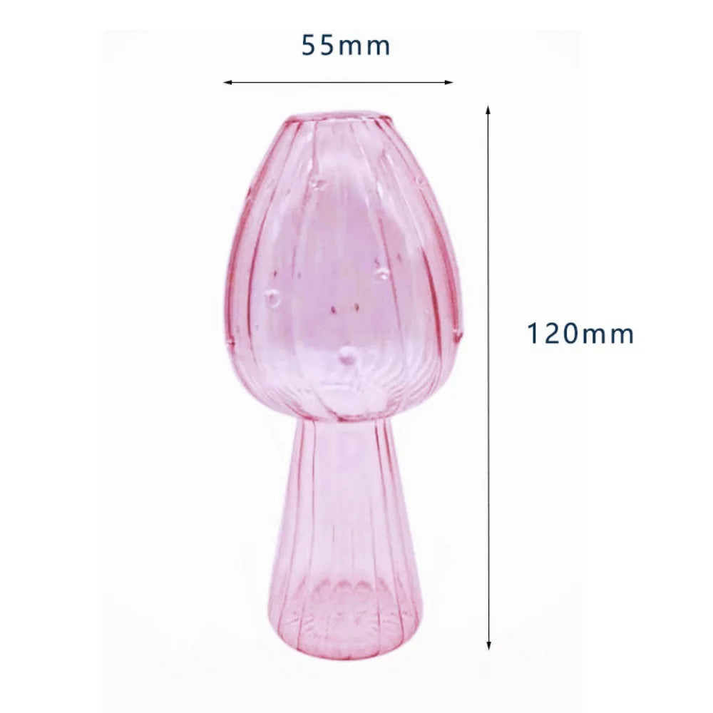 Mushroom Glass Bloom Desktop Vase