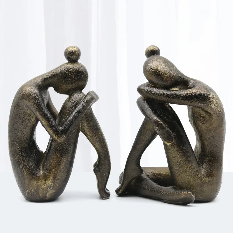 Thinking Statue Bookend