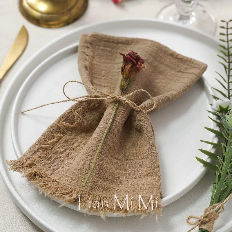 Rustic Cotton Napkin Set of 10