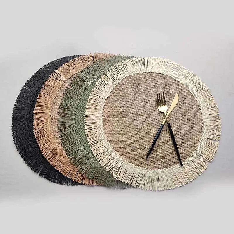 Rustic Round Braided Jute Placemats EACH