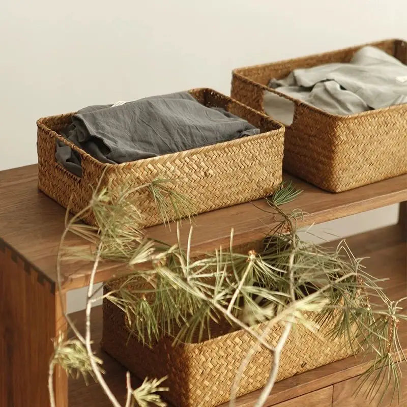 Rustic Seagrass Storage Basket