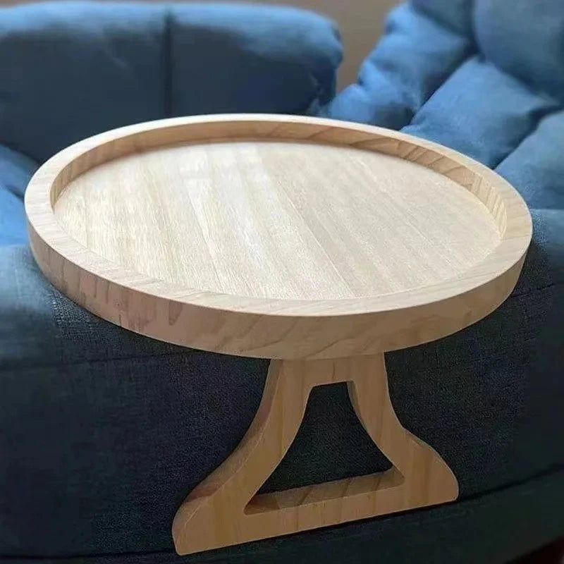 Clip-On Wood Sofa Tray