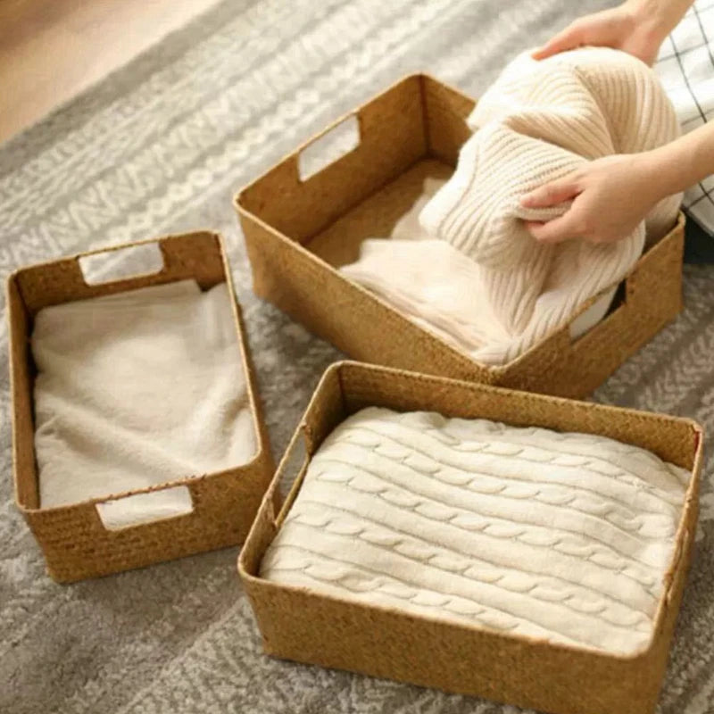 Rustic Seagrass Storage Basket