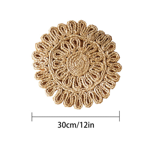 Boho Macrame Natural Table Placemats Set