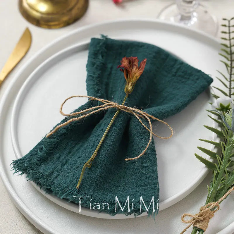Rustic Cotton Napkin Set of 10